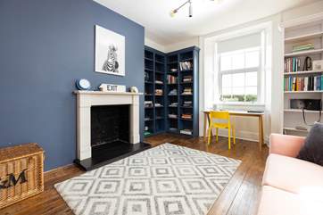 Ornamental fireplaces pay homage to the rich history of Parc Brawse House.