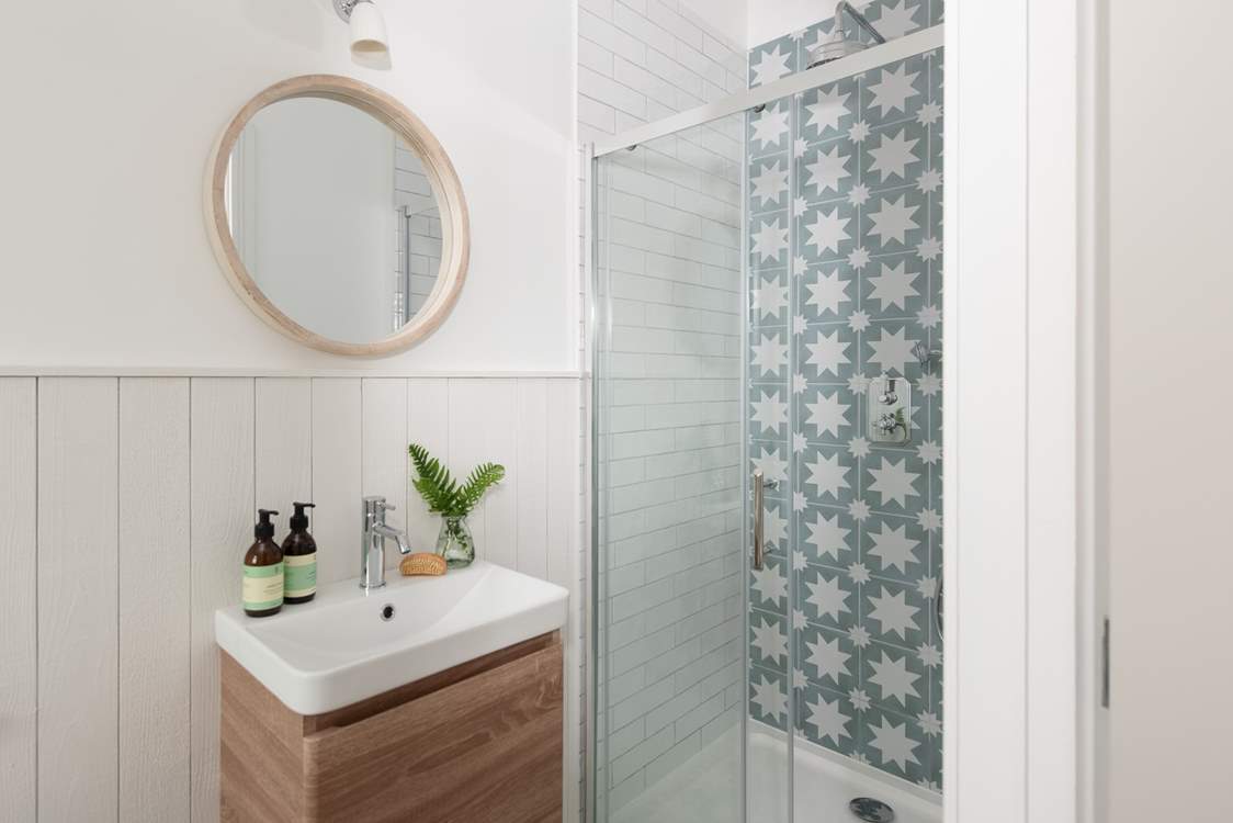 The pretty en suite shower-room.