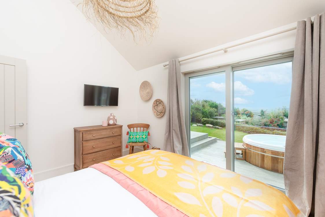 What a wonderful view to wake up to in bedroom one.