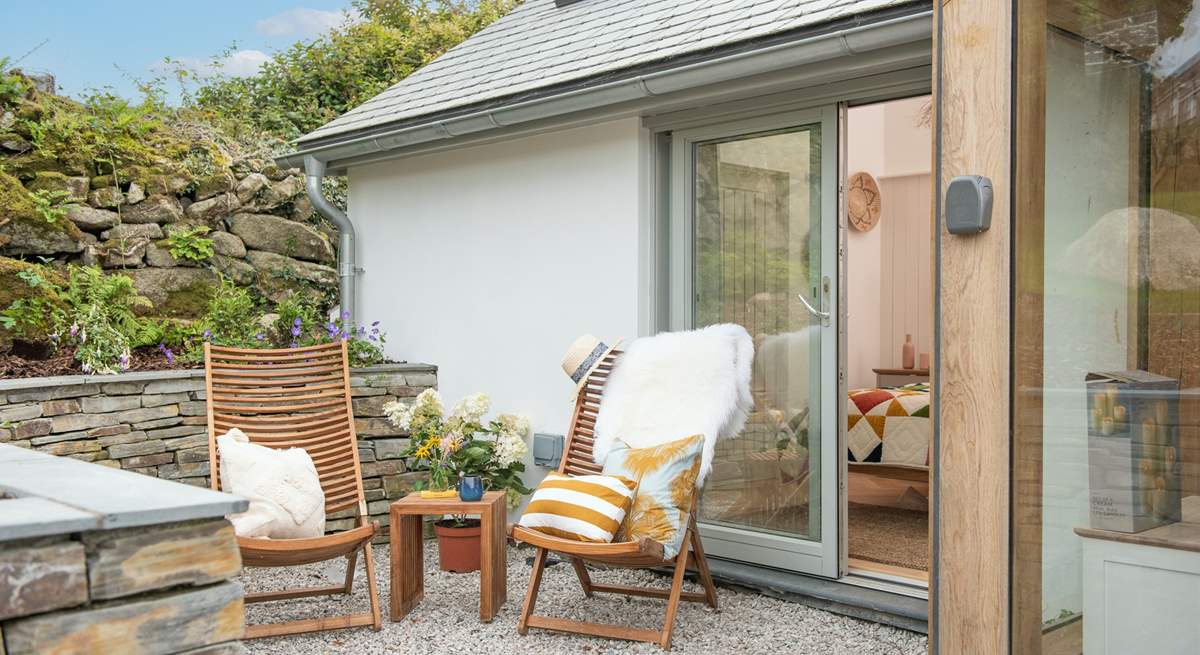 Relax with a morning cuppa outside bedroom three.