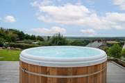 Soak in those panoramic views from the hot tub - what a treat.