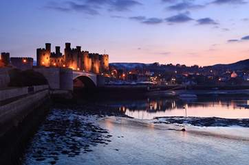 Visit the mediaeval town of Conwy, with it's magnificent castle.