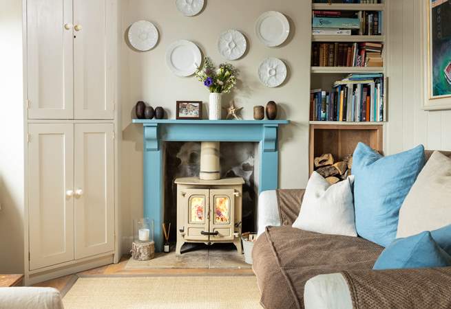 For cooler evenings, fire up the wood-burner.