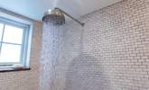 With a drench head shower.  - Thumbnail Image