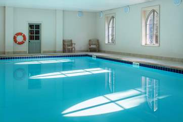 The indoor heated pool will delight old and young alike.