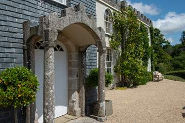 Lovely exterior features.