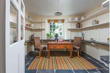 Steal yourself away to what was the original pantry for a early morning cuppa or a place to catch up on some work.