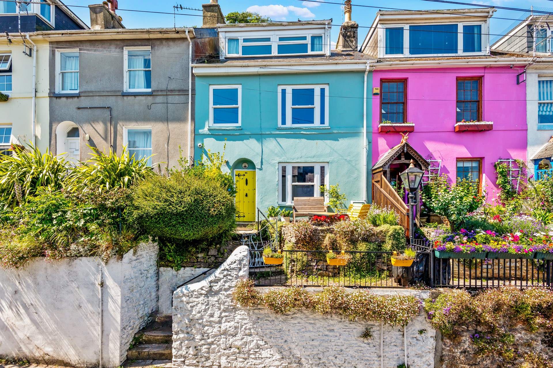 Access to Captains Cottage is via 15 stone steps from the main street. 