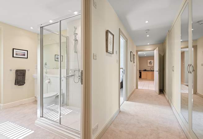 Next to the bedroom is the stylish shower-room.