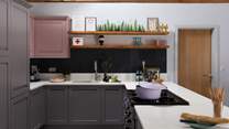 The range cooker with five gas rings and two ovens really does lend itself to creating delicious dishes.