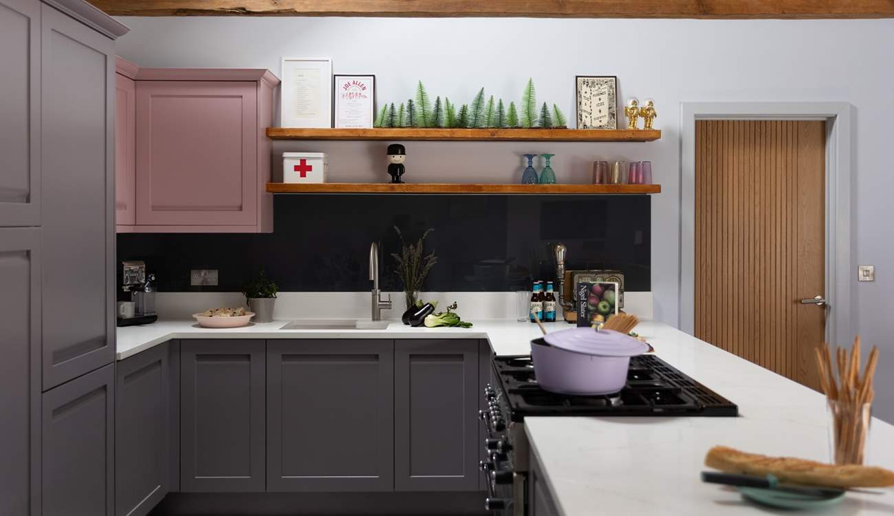 The range cooker with five gas rings and two ovens really does lend itself to creating delicious dishes.