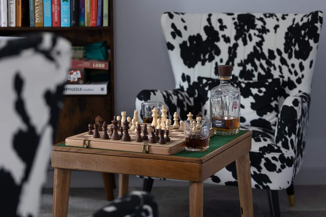 A corner for the thinkers and whisky drinkers.