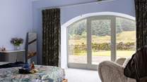 Who wouldn't want to curl up on the furry chair and take in the magnificent view.