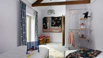 Designed for younger members of the party but perfect for anyone who appreciates the quirky styling of this twin bedroom. 