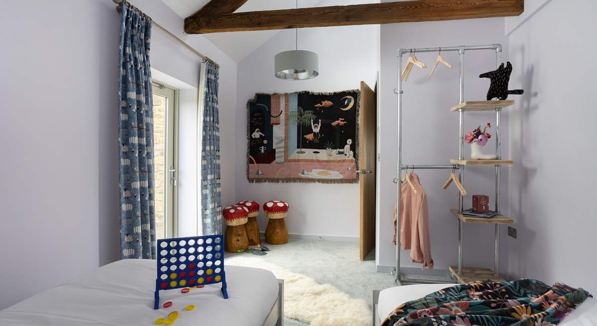 Designed for younger members of the party but perfect for anyone who appreciates the quirky styling of this twin bedroom. 