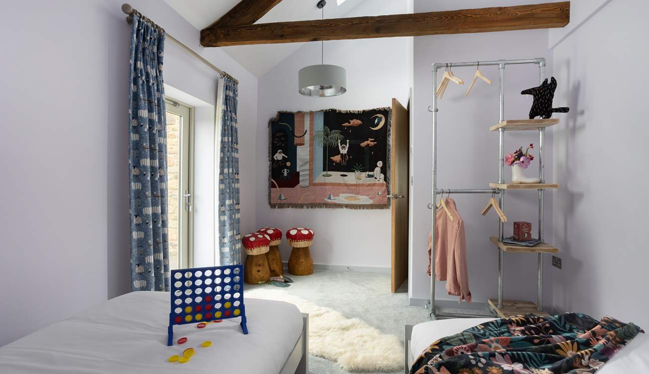 Designed for younger members of the party but perfect for anyone who appreciates the quirky styling of this twin bedroom. 