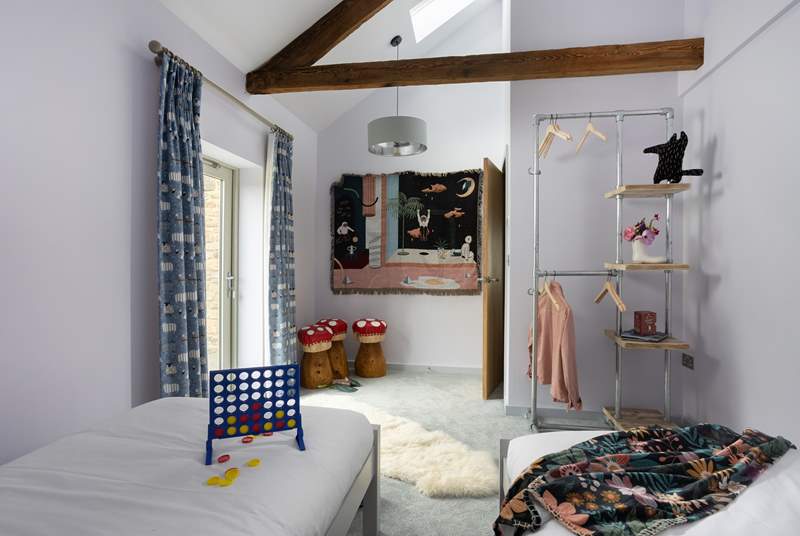 Designed for younger members of the party but perfect for anyone who appreciates the quirky styling of this twin bedroom. 