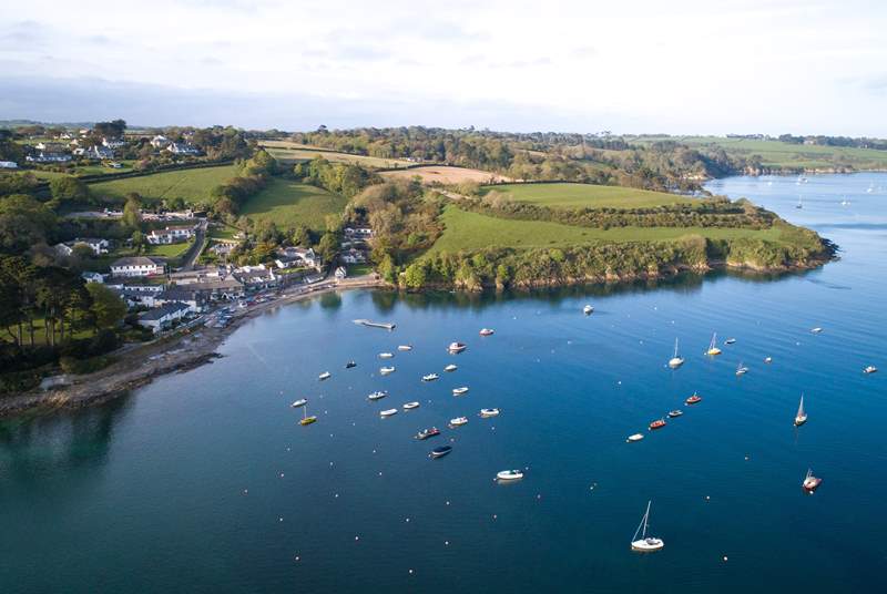 The Helford River is not far, you can catch a water taxi across to the Ferryboat Inn.
