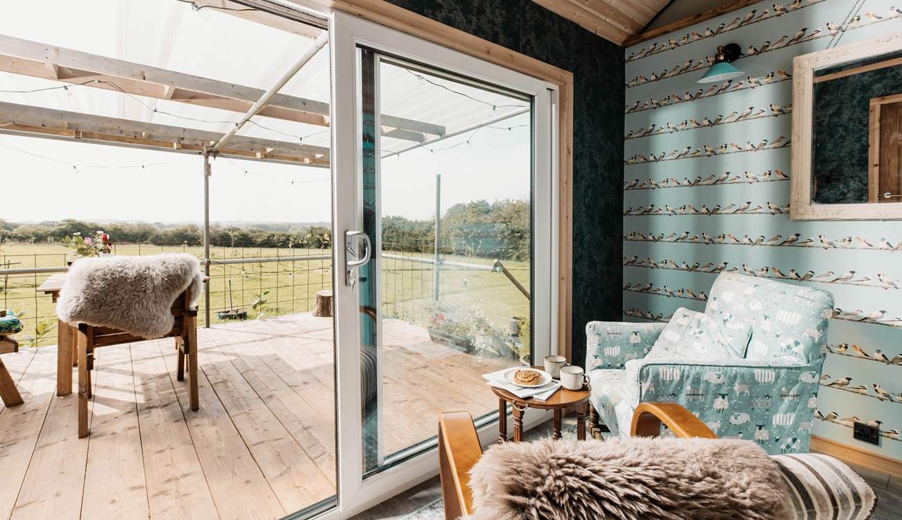 Admire the unspoilt view, snuggled inside with a cuppa.