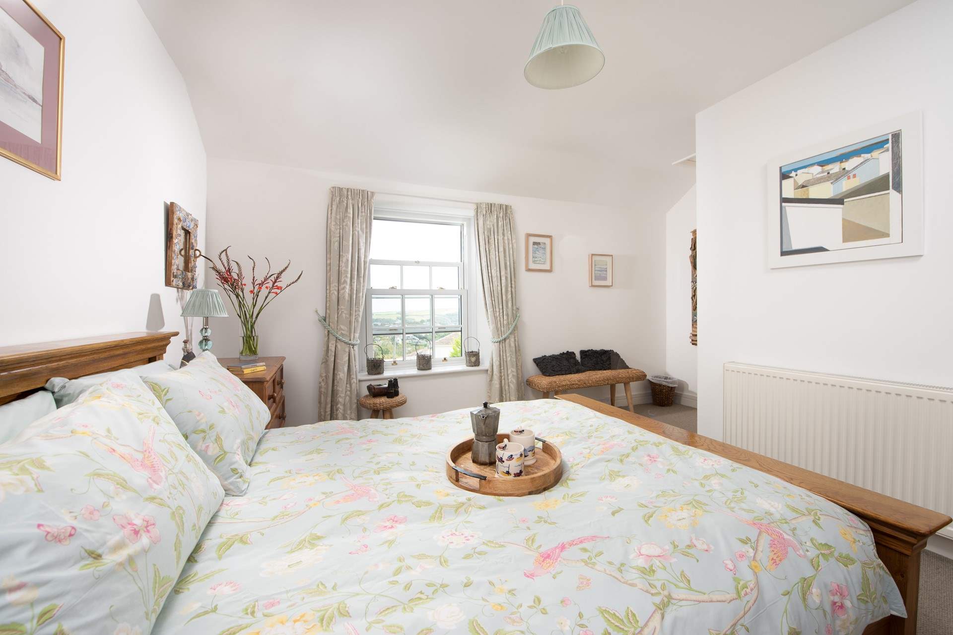 Bedroom 3 on the first floor is light and airy. 