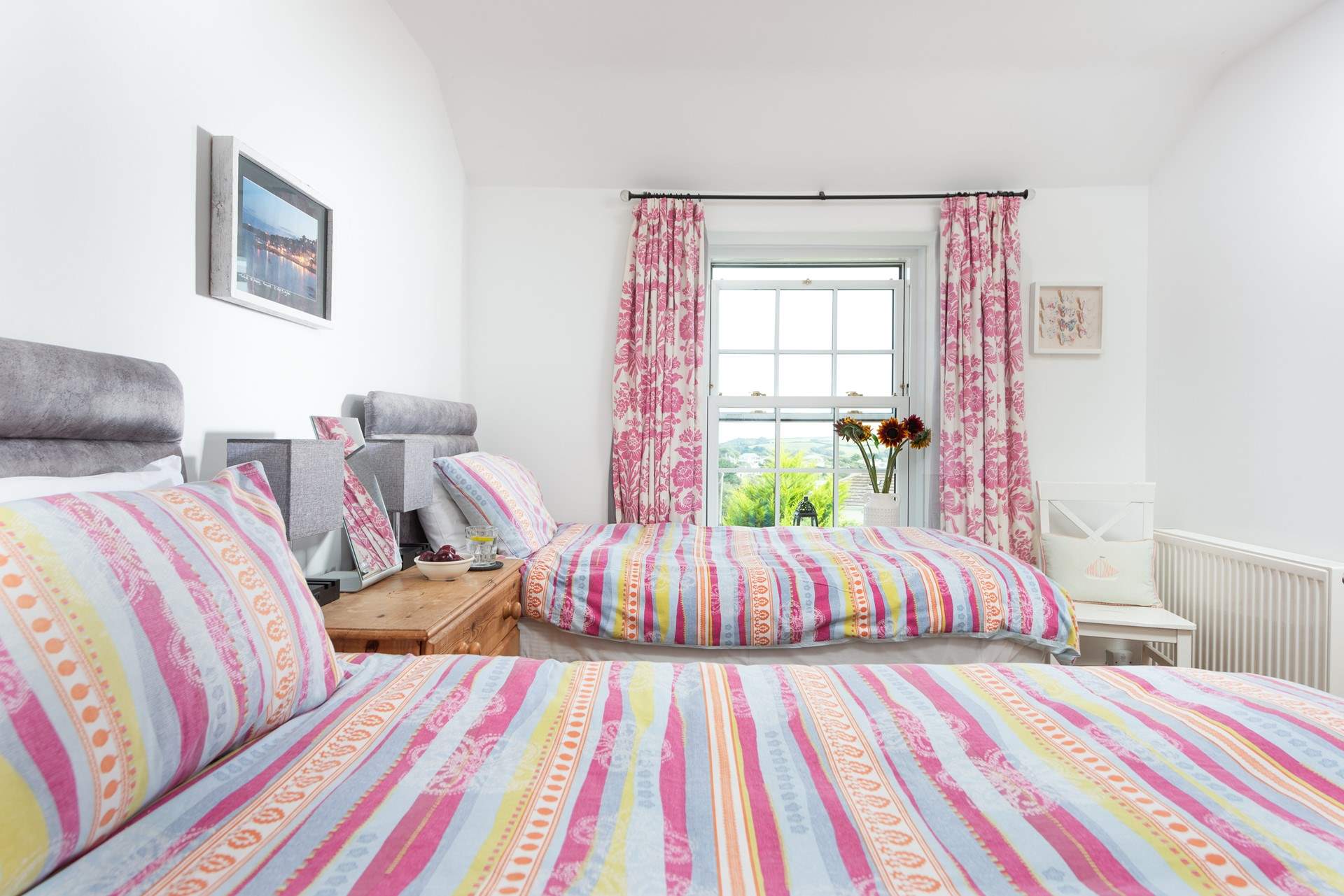 The twin room on the first floor. 