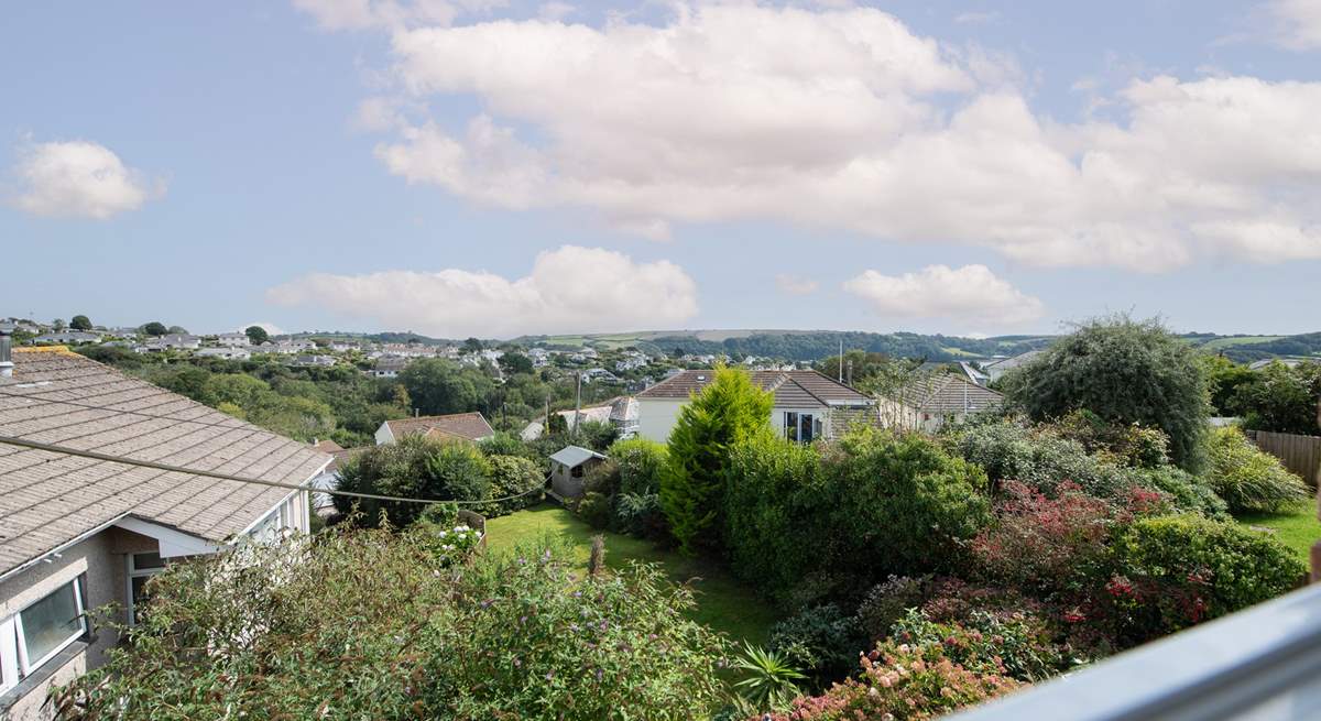 View from the first floor showing the cottage garden and further afield towards the village.