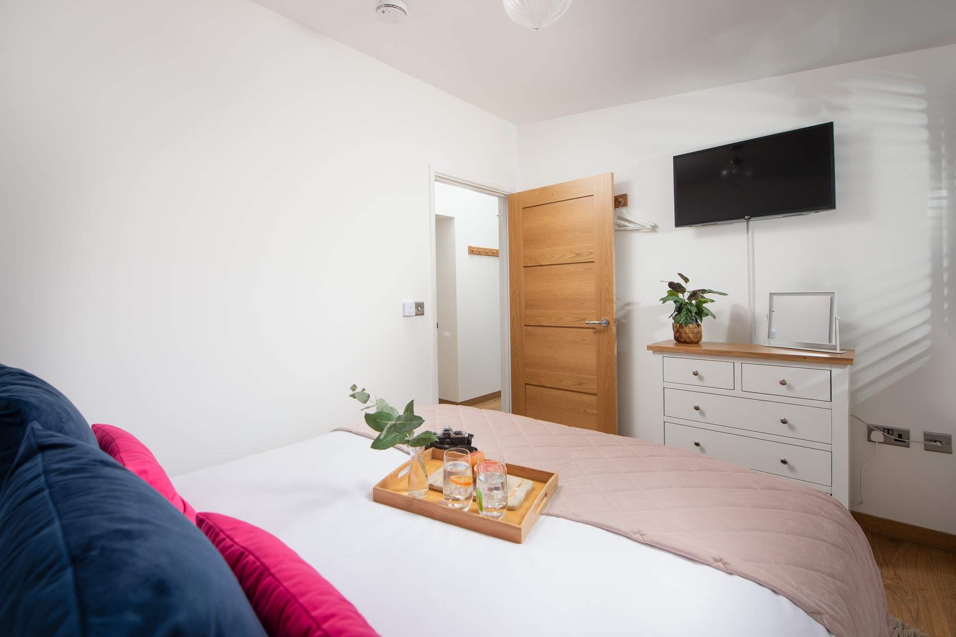 Bedroom two has a wonderful king-size bed and gorgeous linens.