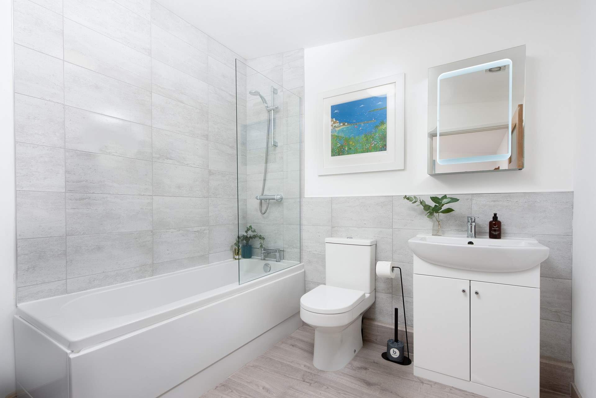 The exquisite en suite bathroom. 