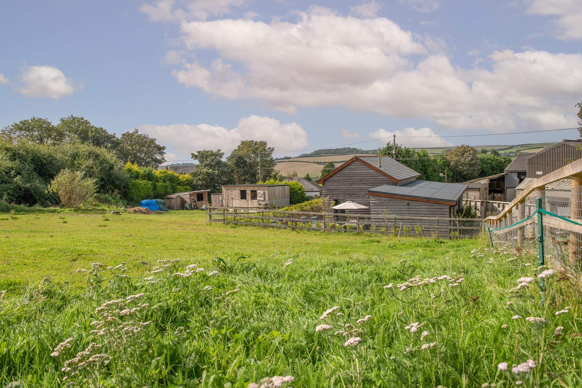 The beautiful view from the top of the field.