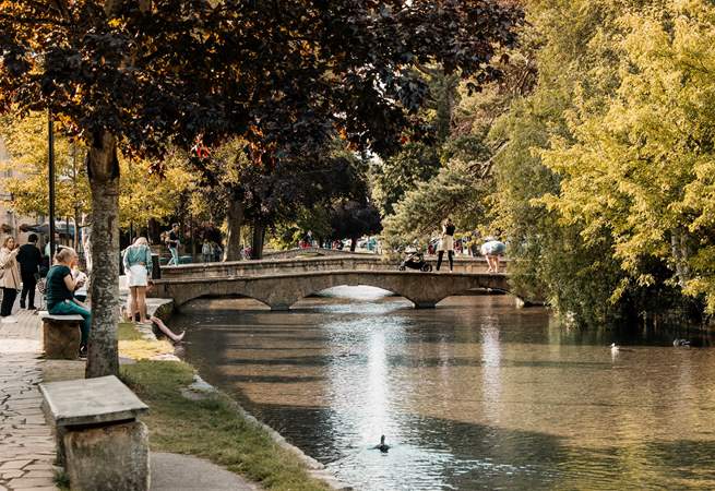 Bustling Bourton-on-the-Water is a favourite tourist spot.