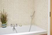 The family bath with a hand shower attachment.