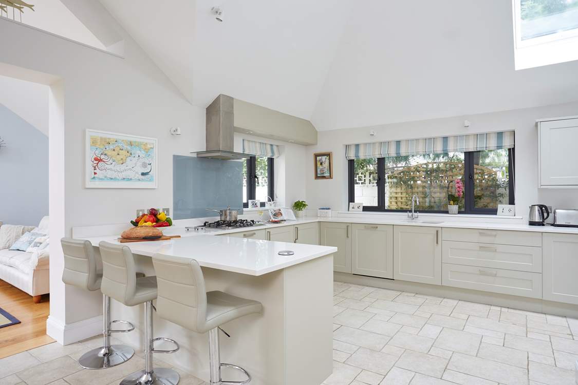 The kitchen has the wow factor, plenty of room for the chef and sous chefs to work their magic.