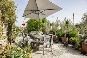 Dine outside in style.