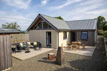 The perfect back garden with three zones all laid out for your enjoyment.