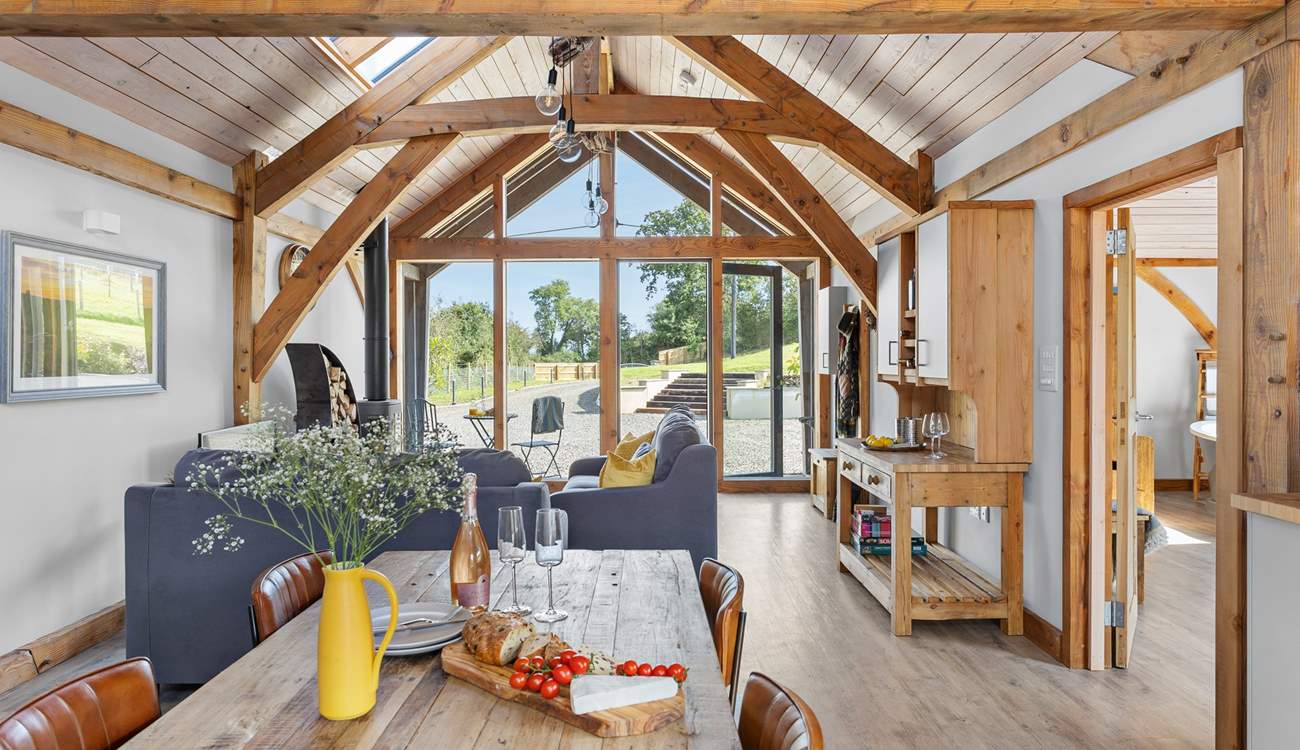 No matter the position, you can always soak in the view of the garden and watch the dogs play!