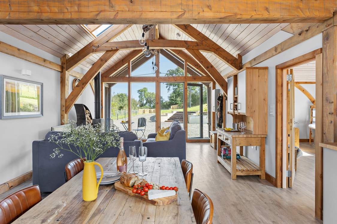 No matter the position, you can always soak in the view of the garden and watch the dogs play!