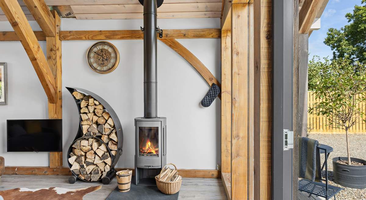 The log-burner makes the cosiest of welcomes.