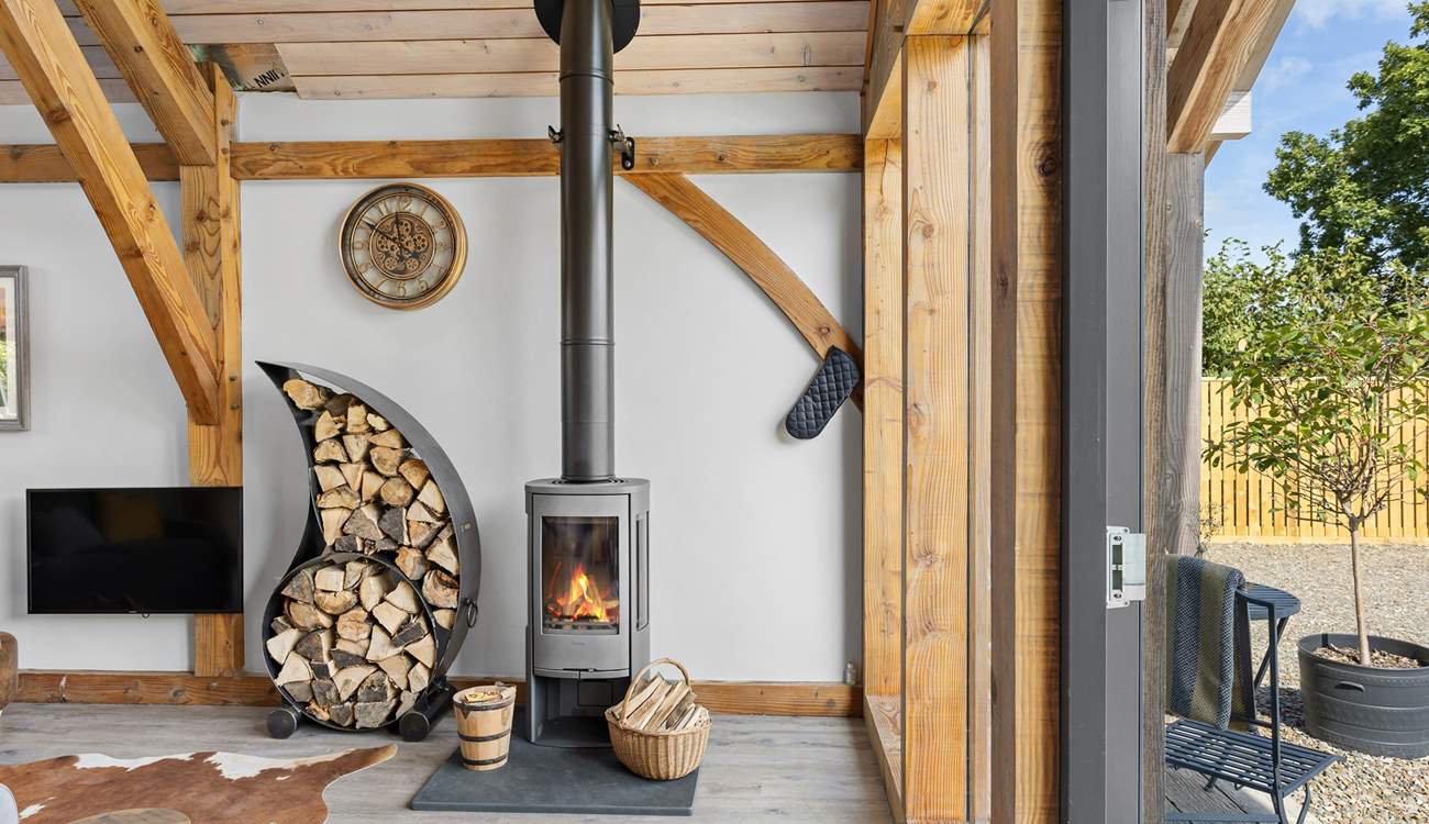 The log-burner makes the cosiest of welcomes.