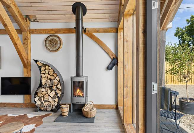 The log-burner makes the cosiest of welcomes!