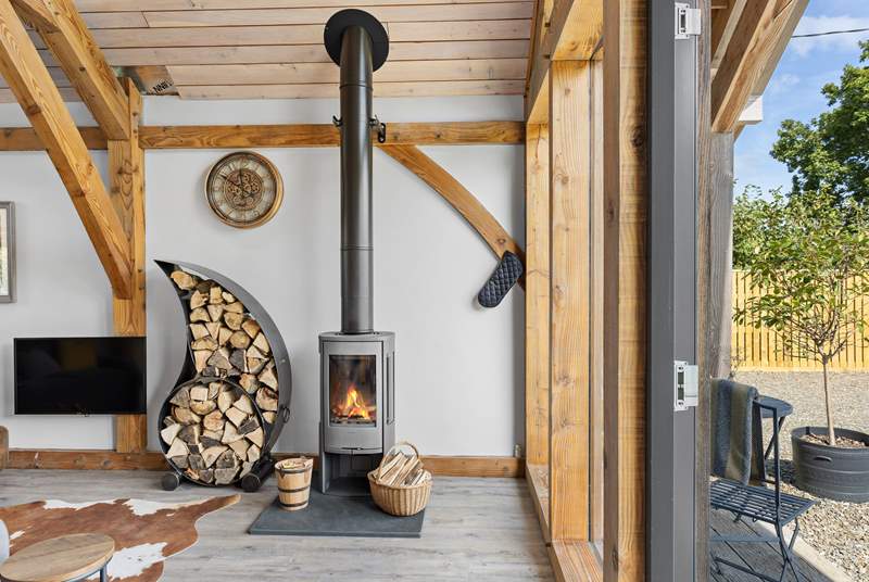 The log-burner makes the cosiest of welcomes!