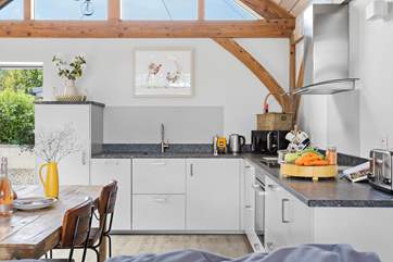 The kitchen is full-size and fully equipped.