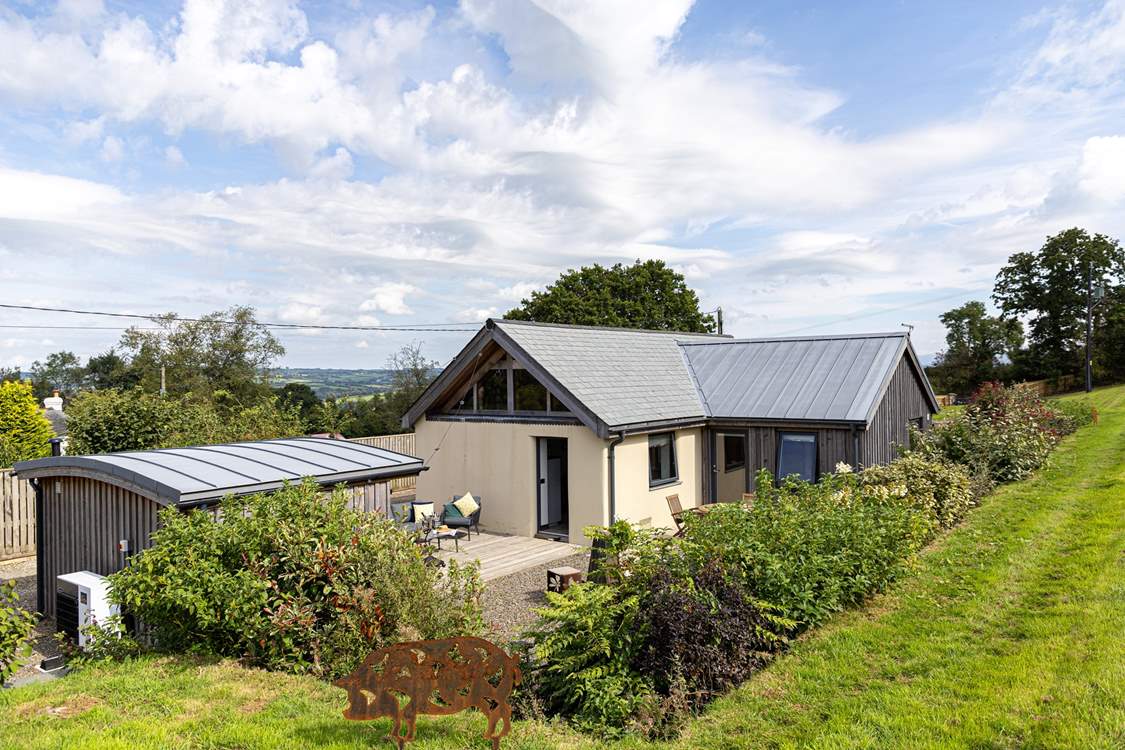 With the countryside all around.