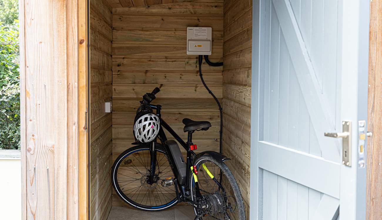 The lockable bike store.