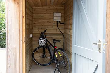 The lockable bike store.