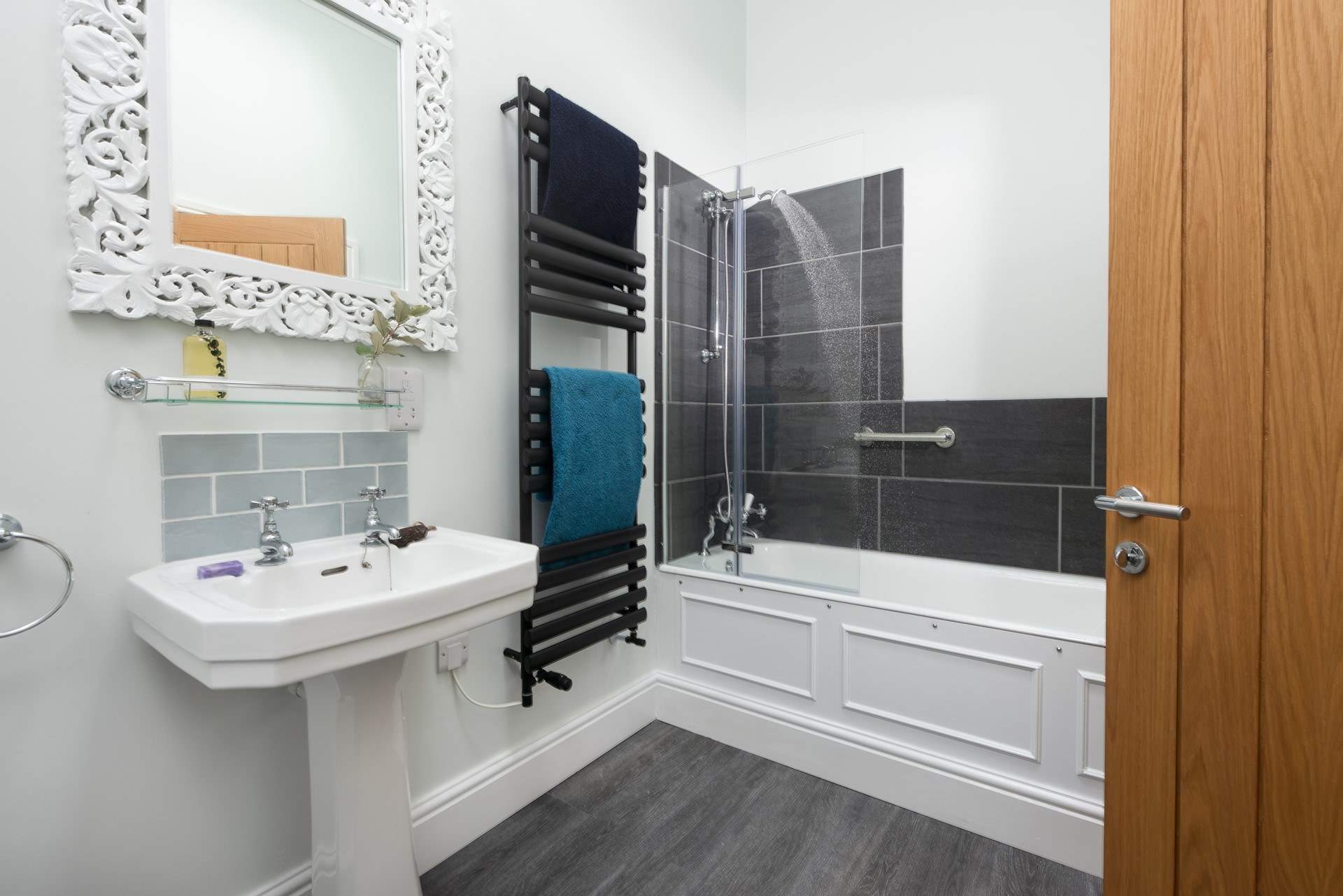 The family bathroom has a bath for that all-important leisurely holiday soak and a shower to set you up for the day.