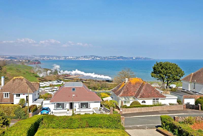 The front of the property has stunning views of the bay.