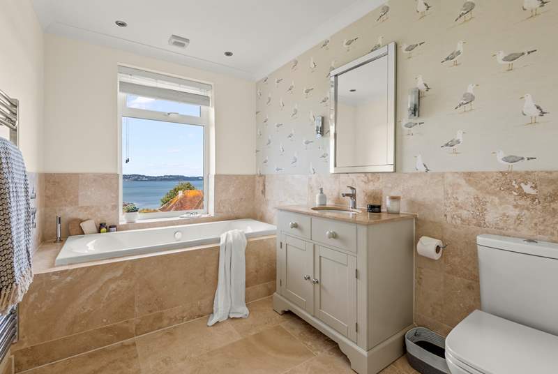 The family bathroom - lie back, relax and enjoy the view!