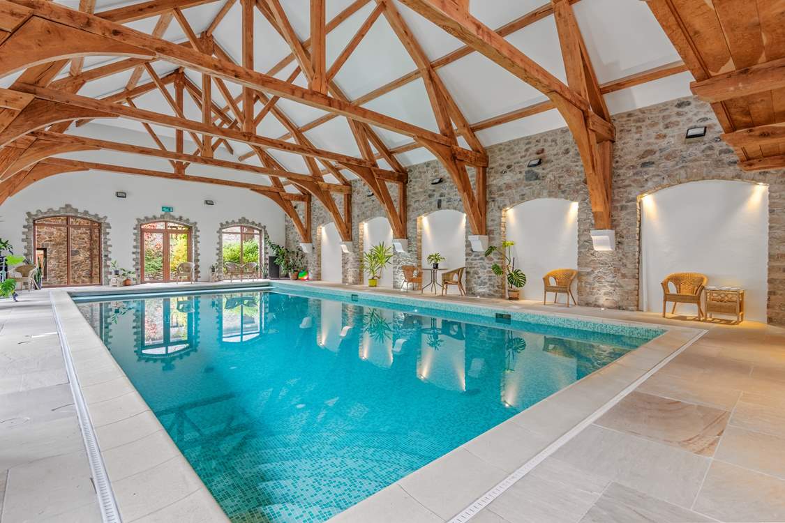 The indoor heated pool is guaranteed to entertain for hours.