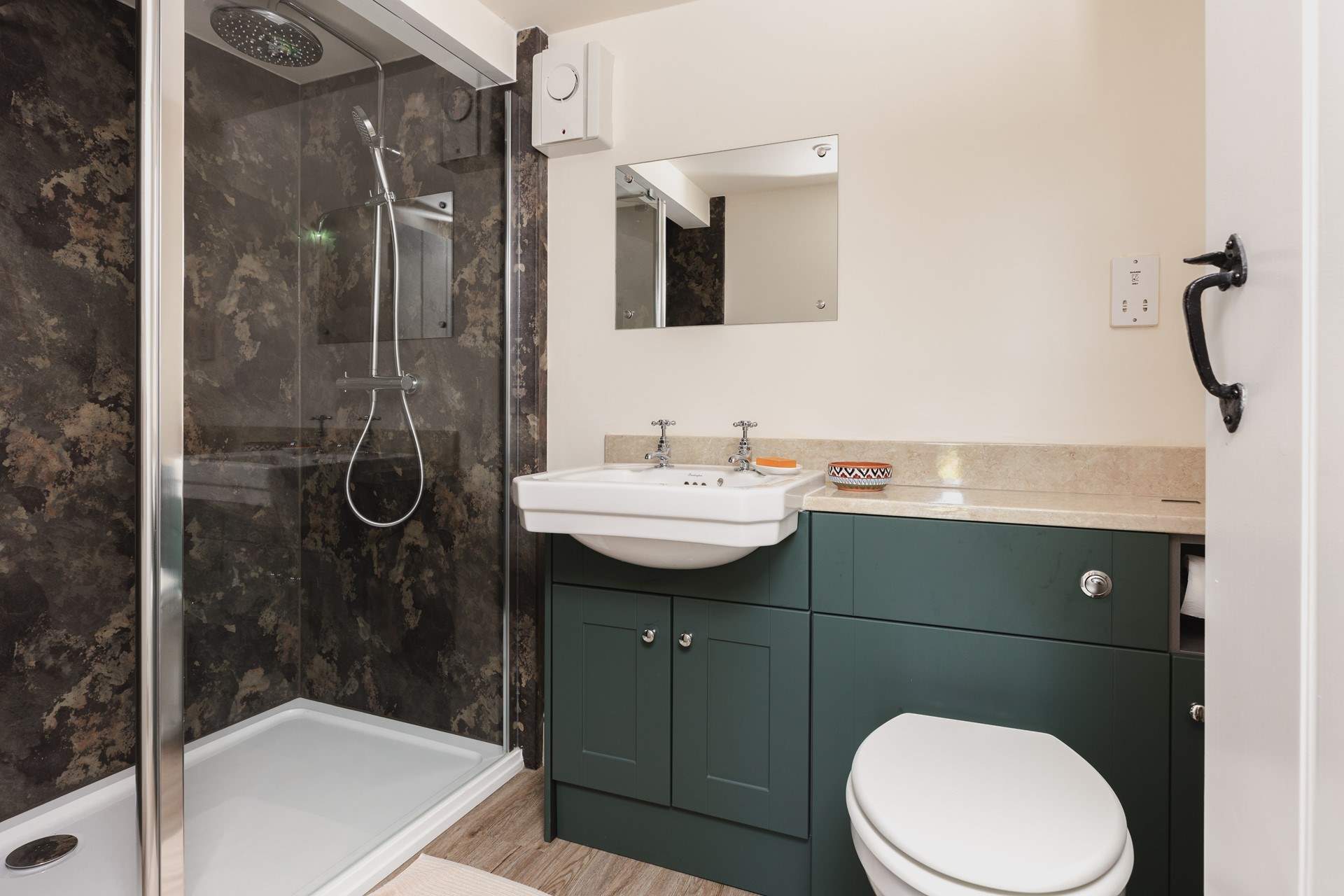 This beautiful shower-room is on the ground floor.