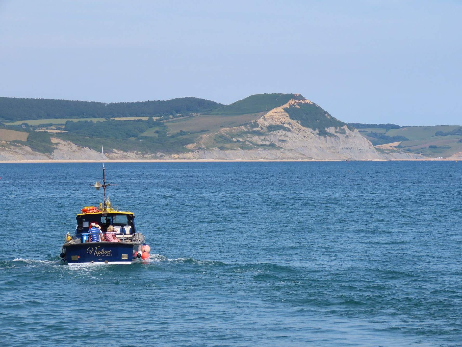 Take a boat trip from Lyme Regis - only a forty minute drive away.